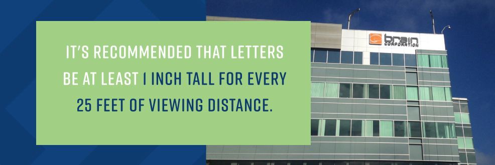 sign legibility from a distance